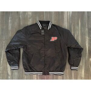 Shaka Wear Mens Pisgah Wrestling Varsity Bomber Jacket Black 2XL NWT